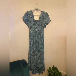 Floral Blue Maxi Dress